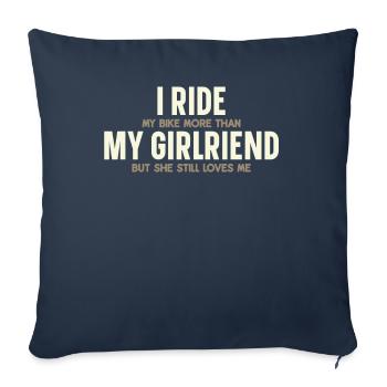 I ride My Bike More Cyclists Cyclists - Sofa pillowcase 17,3'' x 17,3'' (45 x 45 cm) - navy - Front