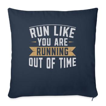 Run like you are running out of time runners - Sofa pillowcase 17,3'' x 17,3'' (45 x 45 cm) - navy - Front
