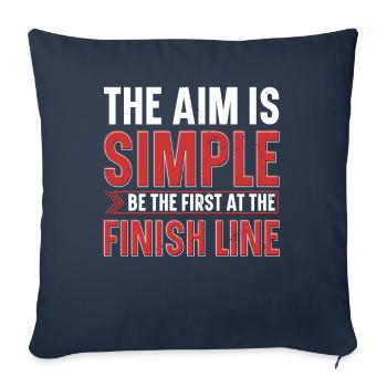The goal is simply the first at the finish line - Sofa pillowcase 17,3'' x 17,3'' (45 x 45 cm) - navy - Front