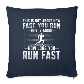 It's about how long you run Fast Runner - Sofa pillowcase 17,3'' x 17,3'' (45 x 45 cm) - navy - Front