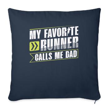 My favorite runner calls me Papa Runner - Sofa pillowcase 17,3'' x 17,3'' (45 x 45 cm) - navy - Front