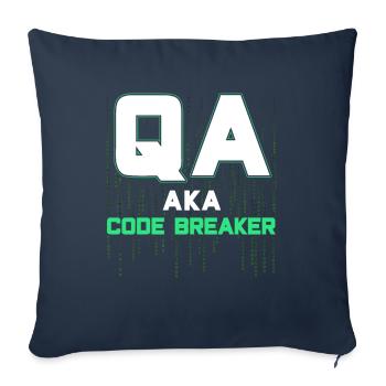 Qa Engineer QA Tester Testeur de logiciels - Housse de coussin décorative 45 x 45 cm - bleu marine - Devant