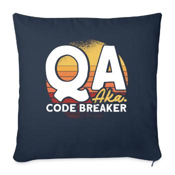 Qa Engineer QA Tester Testeur de logiciels - Housse de coussin décorative 45 x 45 cm - bleu marine - Devant