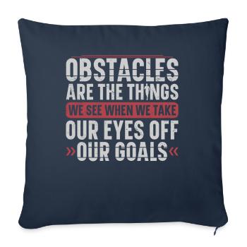 Hindernisse Sind Die Dinge, Die Wir Sehen Runner - Sofakissenbezug 45 x 45 cm - Navy - Vorne