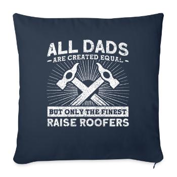 Meilleurs Pères Père Couvreur Père Famille - Housse de coussin décorative 45 x 45 cm - bleu marine - Devant