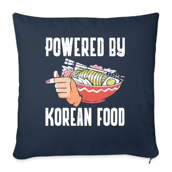 Powered By Korean Food Korean - Sofa pillowcase 17,3'' x 17,3'' (45 x 45 cm) - navy - Front