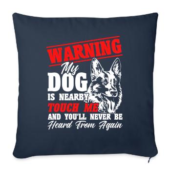 Deutscher Schäferhund Polizeihund Polizei Hund - Sofakissenbezug 45 x 45 cm - Navy - Vorne