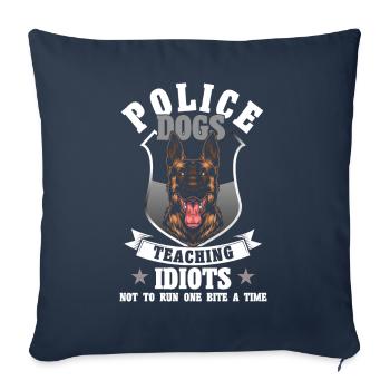 Deutscher Schäferhund Polizeihund Polizei Hund - Sofakissenbezug 45 x 45 cm - Navy - Vorne