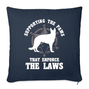 Chien policier berger allemand Chien policier Chien policier Chien policier - Housse de coussin décorative 45 x 45 cm - bleu marine - Devant