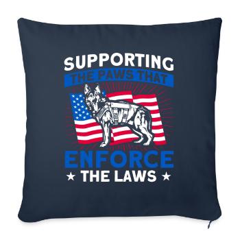 Deutscher Schäferhund Polizeihund Polizei Hund - Sofakissenbezug 45 x 45 cm - Navy - Vorne
