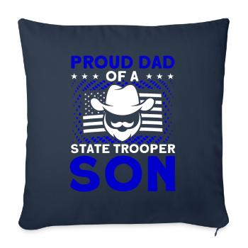 Proud Dad Police Officer Police Service Policeman - Sofa pillowcase 17,3'' x 17,3'' (45 x 45 cm) - navy - Front