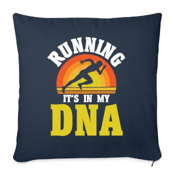 Motivation Streak Running Runner Marathon - Housse de coussin décorative 45 x 45 cm - bleu marine - Devant
