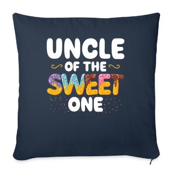 Oncle The Sweet One | Anniversaire familial correspondant - Housse de coussin décorative 45 x 45 cm - bleu marine - Devant