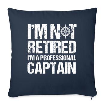 Retired Boat Captain Captains - Sofa pillowcase 17,3'' x 17,3'' (45 x 45 cm) - navy - Front