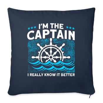 Amateurs de bateau Capitaine de bateau Capitaine Capitaines - Housse de coussin décorative 45 x 45 cm - bleu marine - Devant