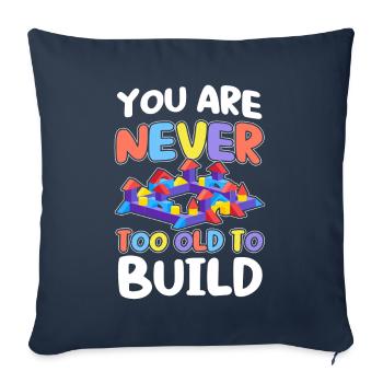 Construire un bloc de serrage bloc de construction - Housse de coussin décorative 45 x 45 cm - bleu marine - Devant