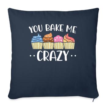They Bake Me Crazy | Baker Shirt | Bake - Sofa pillowcase 17,3'' x 17,3'' (45 x 45 cm) - navy - Front