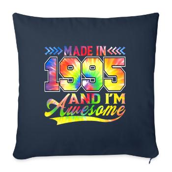 Fabriqué en 1995 et je suis un spectre de couleurs génial - Housse de coussin décorative 45 x 45 cm - bleu marine - Devant