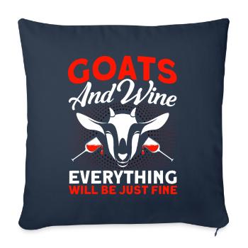 Vintage Retro Goat Breeder Goat Goat Lover - Sofa pillowcase 17,3'' x 17,3'' (45 x 45 cm) - navy - Front