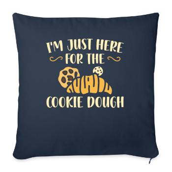 Je ne suis que pour la pâte à biscuits ici | Boulanger - Housse de coussin décorative 45 x 45 cm - bleu marine - Devant