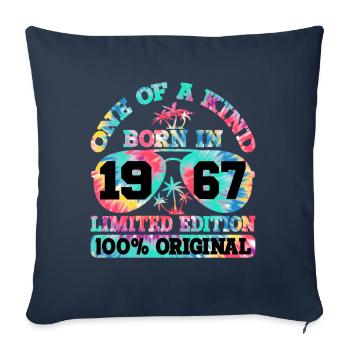 Unique Born 1967 Limited Edition Summer - Sofa pillowcase 17,3'' x 17,3'' (45 x 45 cm) - navy - Front