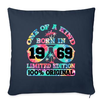 Spécimen unique Born 1969 Édition limitée - Housse de coussin décorative 45 x 45 cm - bleu marine - Devant
