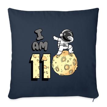 Je suis 11 astronaute spatial Kid Moon Walker 11. - Housse de coussin décorative 45 x 45 cm - bleu marine - Devant