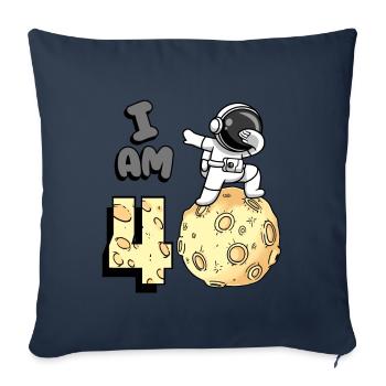 I am 4 room astronaut child Moon Walker 4. - Sofa pillowcase 17,3'' x 17,3'' (45 x 45 cm) - navy - Front