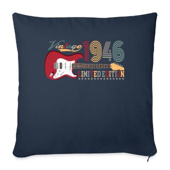 Vintage 1946 Limited Edition 76th birthday | - Sofa pillowcase 17,3'' x 17,3'' (45 x 45 cm) - navy - Front