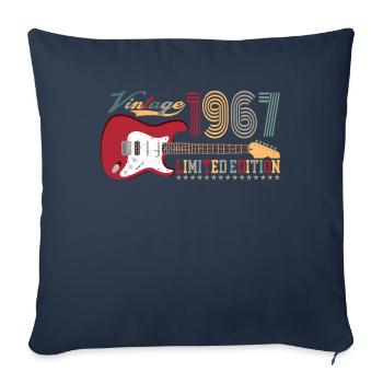Vintage 1967 Limited Edition 55th birthday | - Sofa pillowcase 17,3'' x 17,3'' (45 x 45 cm) - navy - Front