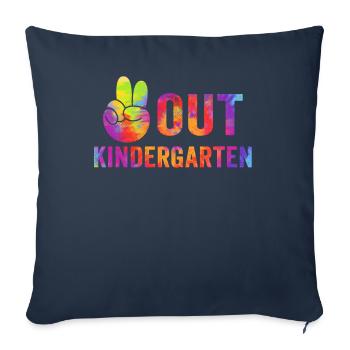 Jardin d’enfants - Housse de coussin décorative 45 x 45 cm - bleu marine - Devant