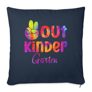 Jardin d’enfants - Housse de coussin décorative 45 x 45 cm - bleu marine - Devant