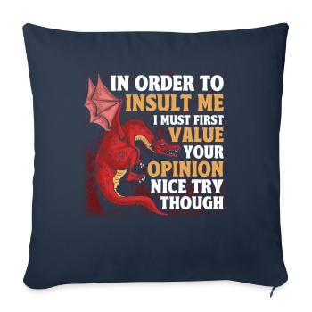I must first appreciate your opinion Dragon - Sofa pillowcase 17,3'' x 17,3'' (45 x 45 cm) - navy - Front