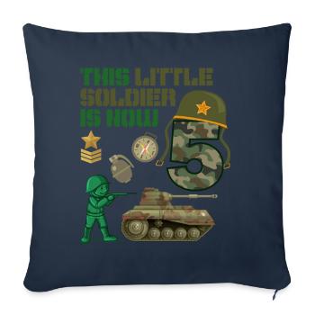 Ce petit soldat est maintenant 5 Army Tank 5. - Housse de coussin décorative 45 x 45 cm - bleu marine - Devant