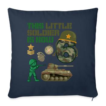 Ce petit soldat est maintenant 6 Army Tank 6. - Housse de coussin décorative 45 x 45 cm - bleu marine - Devant