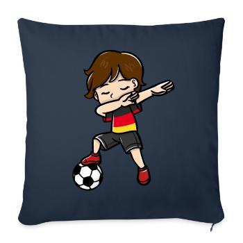 Dabbing Young Football Players German Flag - Sofa pillowcase 17,3'' x 17,3'' (45 x 45 cm) - navy - Front