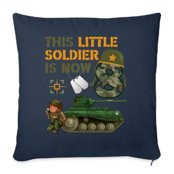 Ce petit soldat est maintenant 8 Army Tank 8. - Housse de coussin décorative 45 x 45 cm - bleu marine - Devant