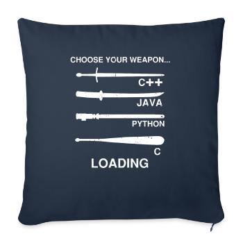 Cybersecurity Design for Hackers and Cyber Security - Sofa pillowcase 17,3'' x 17,3'' (45 x 45 cm) - navy - Front