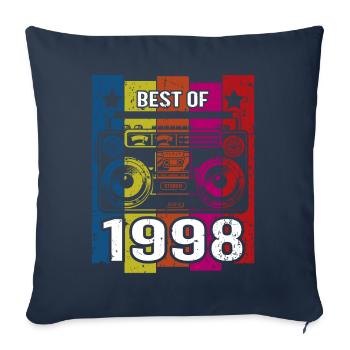 Meilleur de 1998 Stereo Radio Cassette Player - Housse de coussin décorative 45 x 45 cm - bleu marine - Devant