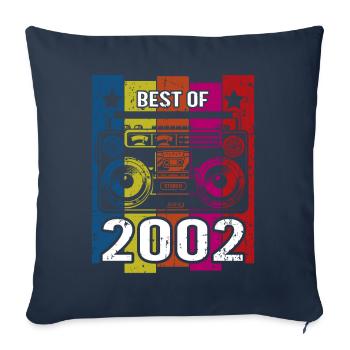 Meilleur du lecteur de cassette radio stéréo 2002 - Housse de coussin décorative 45 x 45 cm - bleu marine - Devant