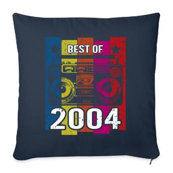 Meilleur du lecteur de cassette radio stéréo 2004 - Housse de coussin décorative 45 x 45 cm - bleu marine - Devant