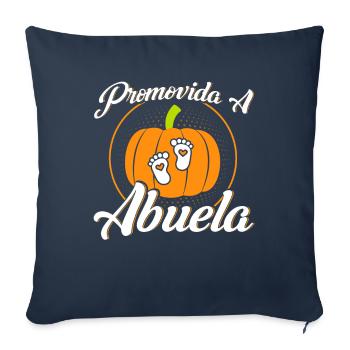 Annonce de grossesse Annonce de bébé - Housse de coussin décorative 45 x 45 cm - bleu marine - Devant