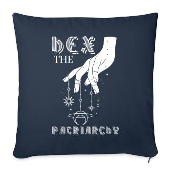 Hex The Patriarchy - Sofa pillowcase 17,3'' x 17,3'' (45 x 45 cm) - navy - Front