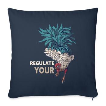Regulate Your Cock Rooster Pro Choice Feminist - Sofa pillowcase 17,3'' x 17,3'' (45 x 45 cm) - navy - Front