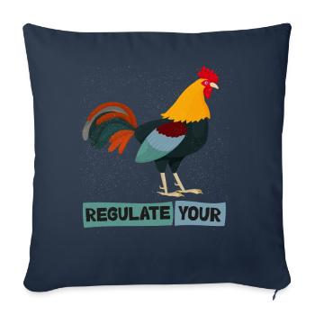 Regulate Your Cock Rooster Pro Choice Feminist - Sofa pillowcase 17,3'' x 17,3'' (45 x 45 cm) - navy - Front