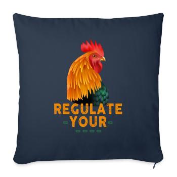 Regulate Your Cock Rooster Pro Choice Feminist - Sofa pillowcase 17,3'' x 17,3'' (45 x 45 cm) - navy - Front