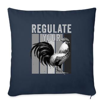 Regulate Your Cock Rooster Pro Choice Feminist - Sofa pillowcase 17,3'' x 17,3'' (45 x 45 cm) - navy - Front