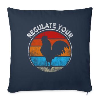 Regulate Your Cock Rooster Pro Choice Feminist - Sofa pillowcase 17,3'' x 17,3'' (45 x 45 cm) - navy - Front