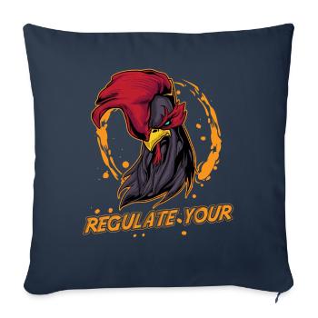 Regulate Your Cock Rooster Pro Choice Feminist - Sofa pillowcase 17,3'' x 17,3'' (45 x 45 cm) - navy - Front