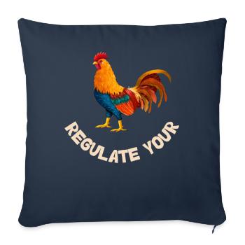 Regulate Your Cock Rooster Pro Choice Feminist - Sofa pillowcase 17,3'' x 17,3'' (45 x 45 cm) - navy - Front
